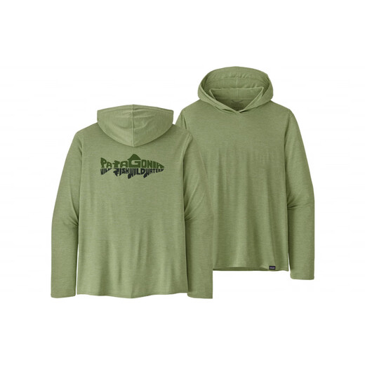 Patagonia (Patagonia) CoolDailyGraphicHoody-RelaxedFit quick-drying hooded long-sleeved T-shirt sweatshirt for men, green L