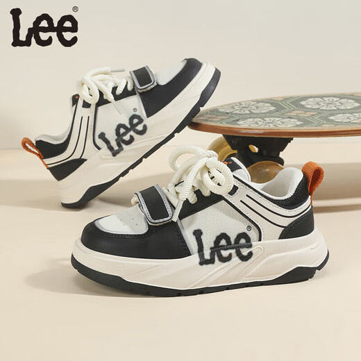 Lee Children's Sports Shoes Casual Shoes Running Shoes Velcro Boys and Girls Outdoor Shoes Black 26 Recommended Foot Length 158mm