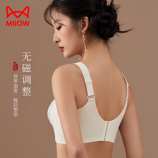 MiiOW small breast exclusive Chinese style embroidered sexy lace thin push-up adjustable bra for women Jasper 75B 34