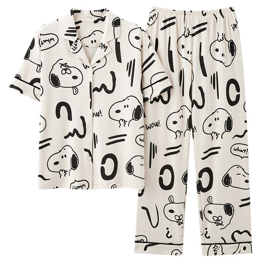Modal 100% Baumwollpyjamas für Frauen im Sommer kurzärmelige Hose rein Baumwolle süße und niedliche lässige, dünne Home-Kleidung am693 Frauen m