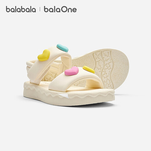 BalaOne children's shoes children's sandals girls' shoes 2026 summer new soft casual shoes off-white 10301 34 (foot length 20.8-21.2/inner length 22.4)