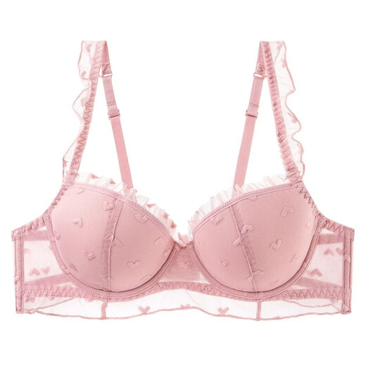 Victoria's Secret Purple Sexy Underwear Women's Pure Desire Thin Lace Soft Wire Wire Big Breast Reducing Large Size Bra Set Purple Single Piece 70B 32/70B