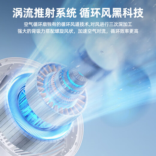 Ieigo maternal and child-grade silent 360-degree automatic rotation German air circulation fan electric fan floor fan home purification ultra-light sound fan silent fan bedroom voice remote control flagship model touch screen remote control + 6-level control + purification + mosquito repellent box + wire extension