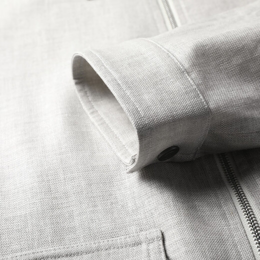 K-Boxing 2026 Spring New High-end Linen Jacket Middle-aged Men Lapel Fashion Casual Jacket Top Off-White M