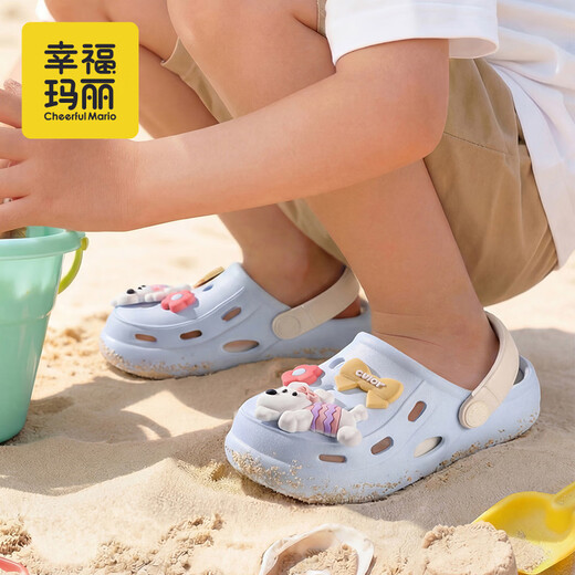 Happy Mary 2026 New Girls' Croc Shoes Princess Cute Indoor Bathing Slippers Soft Bottom Toe Beach Shoes for Outerwear Summer Blue 37 Inner Length 24cm (240) Suitable for Feet Sizes 37-38