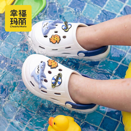 Happy Mary 2026 New Girls' Croc Shoes Princess Cute Indoor Bathing Slippers Soft Bottom Toe Beach Shoes for Outerwear Summer Blue 37 Inner Length 24cm (240) Suitable for Feet Sizes 37-38
