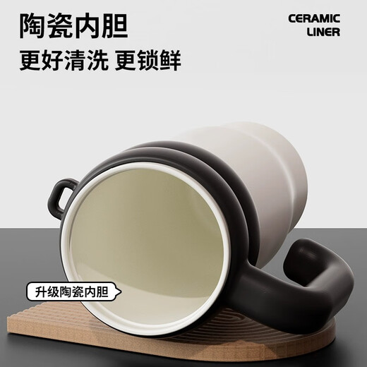 
Vanow Big Mac High-Perfect Thermos Cup Women's Large Capacity Straw Car Bottle Ceramic Inner Bottle Cup Customized Green Lemon 1050ml (Ceramic Inner Bottle)