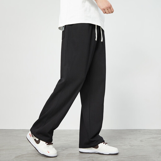 Paul Frank's loose, leg-lengthening spring and autumn men's casual pants, straight, loose, simple men's sweatpants, fashionable wide-leg pants