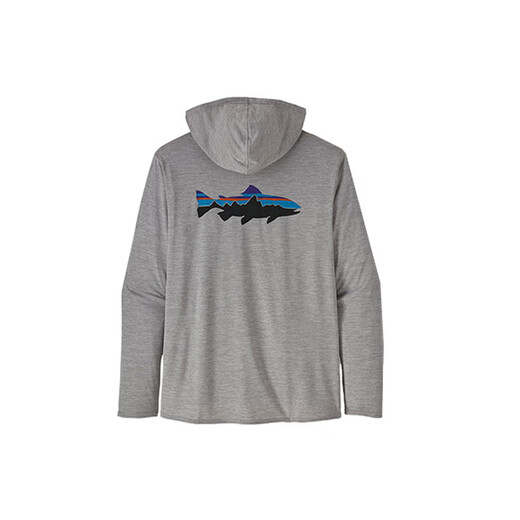 Patagonia (Patagonia) CoolDailyGraphicHoody-RelaxedFit quick-drying hooded long-sleeved T-shirt sweatshirt for men, green L