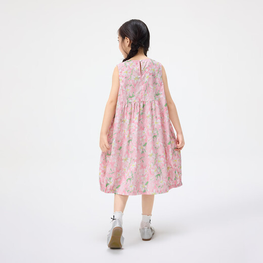 Xiaoyinman children's clothing girls pure cotton sleeveless dress 26 mid-summer big children floral comfortable and cool round neck skirt