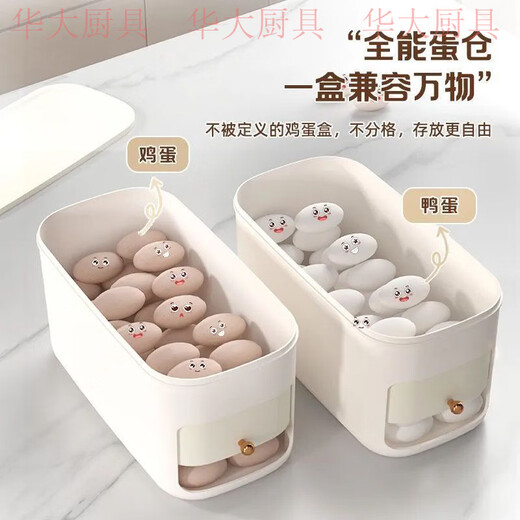 Automatic sliding and rolling egg storage box that can be placed in the refrigerator. Egg artifact food-grade fresh-keeping packaging box. Say goodbye to clutter/easy to pick up eggs/lock in freshness (can hold 30 pieces)