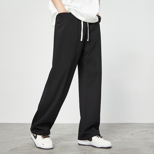 Paul Frank's loose, leg-lengthening spring and autumn men's casual pants, straight, loose, simple men's sweatpants, fashionable wide-leg pants