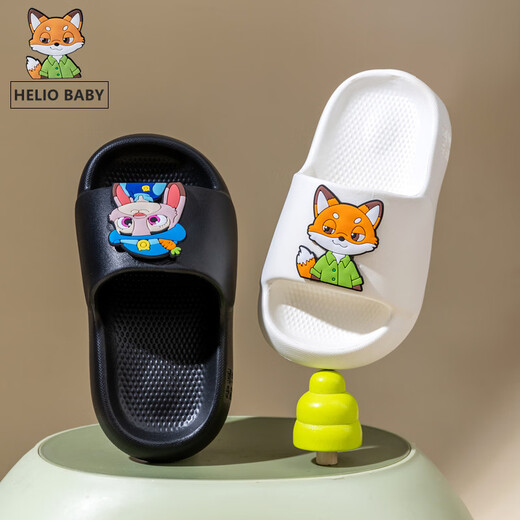 韵优利(yunyouli)夏季儿童凉拖鞋男童卡通居家拖鞋女童宝宝疯狂动物城凉拖狐尼克 卡其色(升级版) 34 -35码内长21.5cm约8-9岁