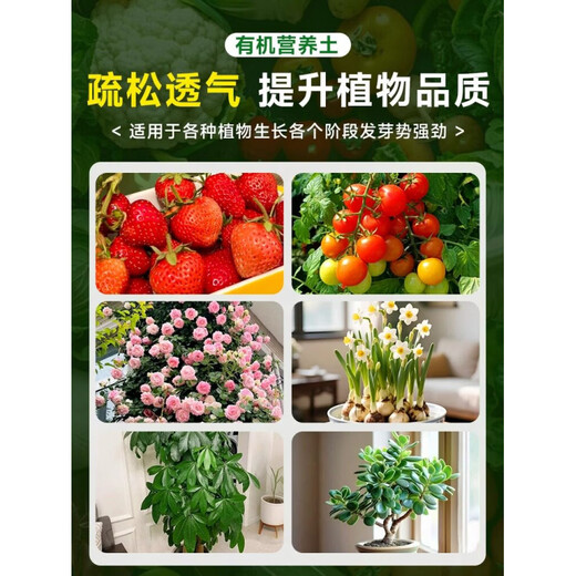 Flower soil nutrient soil for flower cultivation, general vegetable planting soil, household type flower soil, loose and breathable strawberry succulent nursery soil, general organic nutrient soil 40Jin, equal to 0.5kg