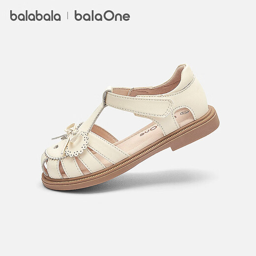 BALABALA balaOne children's shoes children's sandals girls' shoes 2026 summer new breathable casual shoes off-white 10302 26 (foot length 15.8-16.2/inner length 16.9)