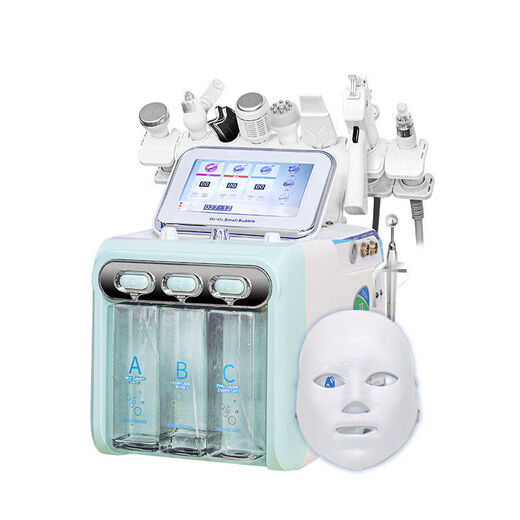 Jie Lifan Hydrogen Oxygen Small Bubble Instrument Institute Face Wash Bar Blackhead Cleansing Oxygen Injection Instrument Facial Bubbles High-end Green Six-in-One Basic Model + Hot and Cold Spray + Cart Delivery