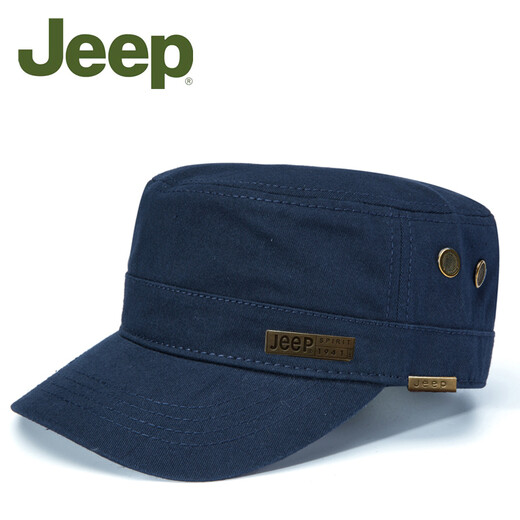 Jeep Jeep Hat Men's Flat Top Fashion Trendy Four Seasons Hat Casual Hat Short Brim Sun Hat Peaked Cap Men's Baseball Cap Black One Size