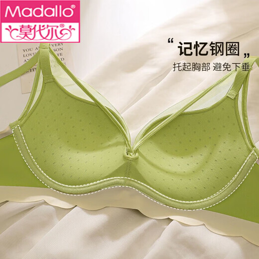 Modal Anti-Shoulder Bra Women's Small Breast Gathering Anti-sagging Top-Up Soft Wire Bra All-in-one Side-Collecting Women's Bra Temperament Black 80B 36B (Cup Thickness 1.5cm)