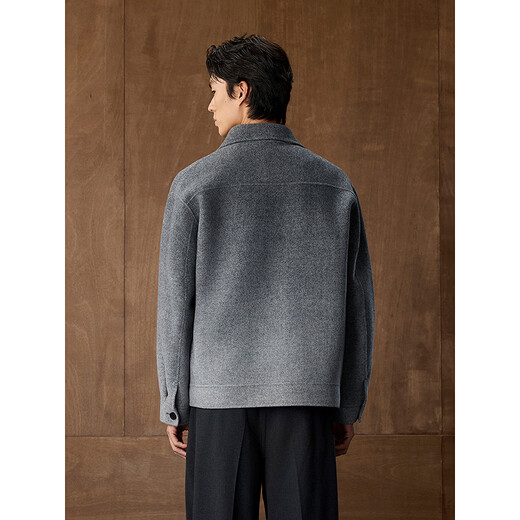 GXG Men's Wear Shopping Mall Same Style Two-Color Gradient Short Coat 2025 Winter New Arrival G25X064018 Medium Gray XL