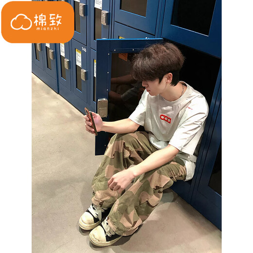 Cotton heavyweight American embroidery short-sleeved men's T-shirt summer new bottoming shirt loose high street trendy half-sleeved clothes 3295 white gray high quality XL 120-140Jin Jin equals 0.5 kg