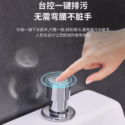 Shantou Lincun Ceramic Mop Pool Balcony Mop Pool Large Square Mop Basin Desktop Controlled Automatic Drainer Mop Pool Desktop Controlled 60cm Backrest