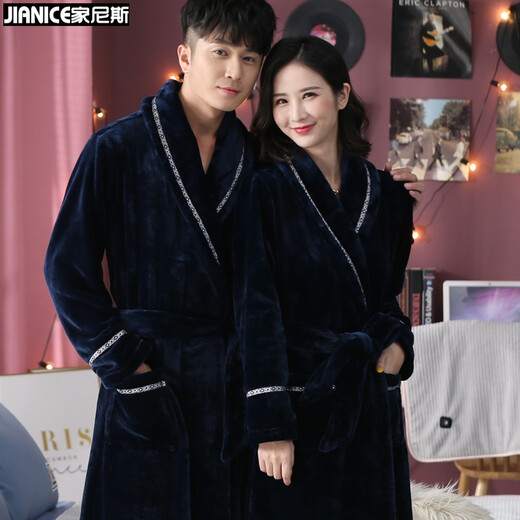 Schöne Flanell -Nachthemd Damen Paar Pyjamas Herbst und Winterkorallen Velvet Bademantel Sty