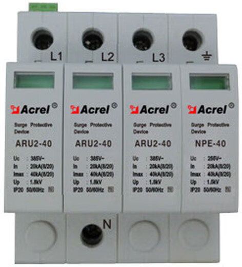 Ankerui ARU2-40/385/3P+N-S secondary lightning protector SPD surge protector with remote signaling contact ARU2-60/385/4P
