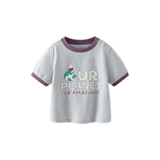 Minibala baby short-sleeved T-shirt moisture-absorbent and quick-drying top for boys and girls Miffy joint 2026 summer