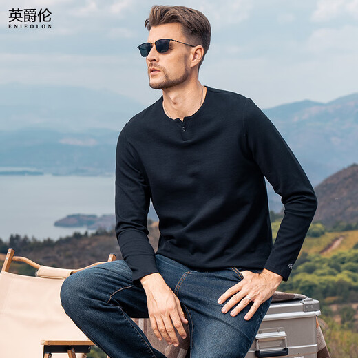 ENCEOLON 230G T-shirt à manches longues en velours long en velours