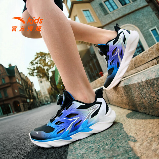 Детские сандалии ANTA, обувь для мальчиков, властная каркасная обувь, лето 2026, спортивная пляжная обувь для мужчин 6-16 лет для занятий физкультурой, новый стиль 26 лет, черный/страстный синий/зеленый-2 34, внутренняя длина обуви 21,5 см