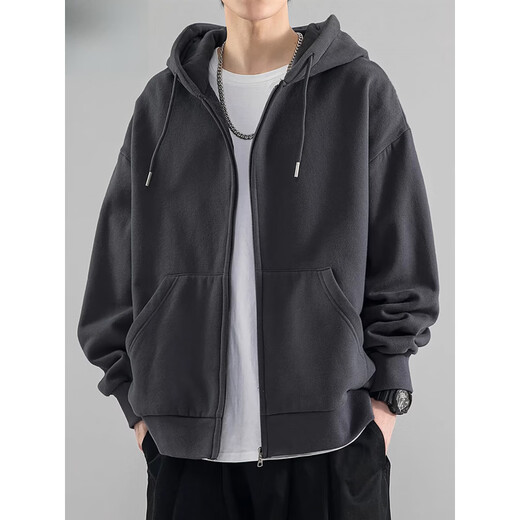 JEEP SPIRIT Jeep Cardigan Sweatshirt 2026 Spring and Autumn Men's Loose American Heavy Casual Top Trendy Brand Youth Hooded Jacket (Spring and Autumn Style) Apricot S Recommendation 85-105Jin Jin equals 0.5 kg