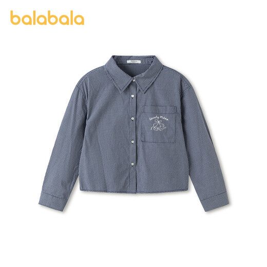 Balabala children's clothing children's long-sleeved shirt girls blue tone 00388 120