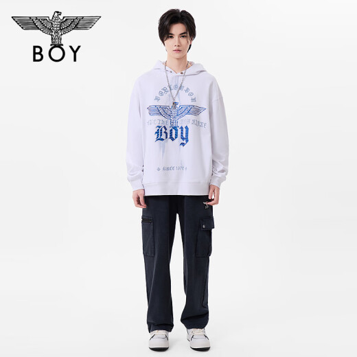 BOY LONDON男女同款长裤休闲百搭直筒宽松灰色工装裤N15042 灰色 L