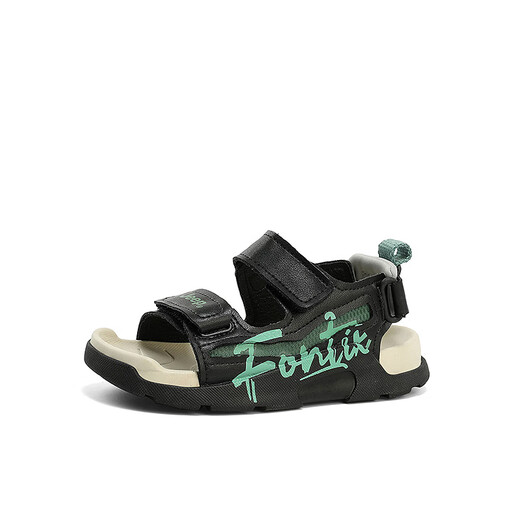 JEEP children's shoes 2025 summer new style comfortable and lightweight boys' sports sandals convenient Velcro girls' sandals 0822 gray blue 26 / inner length about 16.5cm