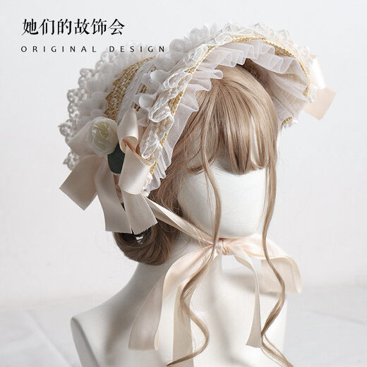 Beast Spring Lolita hat handmade Bonnet multi-color memory BNT original design pastoral style lolita straw hat women summer Wakacao color no limit on head circumference
