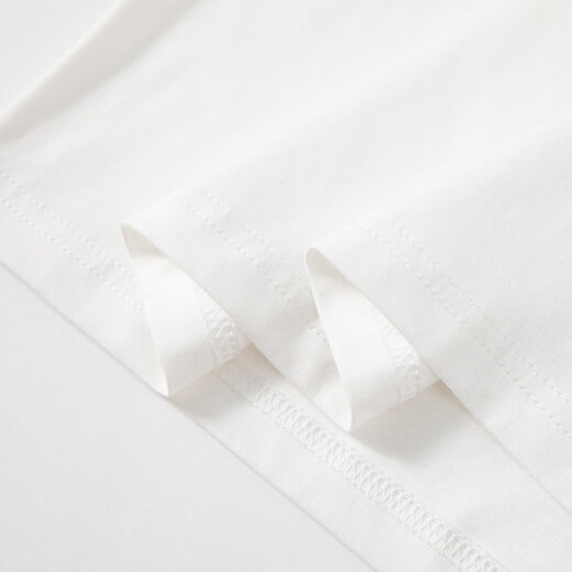 Lee children's t-shirt simple small pocket splicing short-sleeved t-shirt for boys and girls 2025 summer casual loose t-shirt top white 110