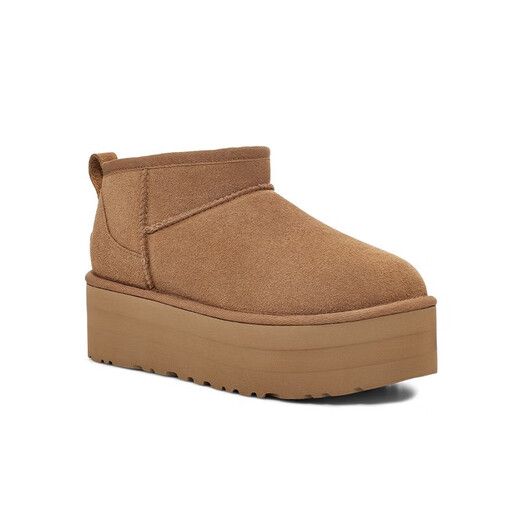 UGG Winter Women's Classic Mini Solid Color Thick Sole Warm Casual Short Snow Boots 1135092 CHE Maroon 38