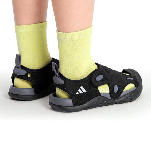 Adidas (adidas) children's shoes 26 new summer models for baby boys and children STARSTRIDE sandals mesh casual and comfortable sports shoes KI8906 KI8906 black/dark gray/metallic silver size 28/10k/foot length 16.5cm