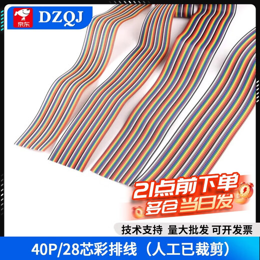 40P rehearsal cable DuPont cable 7 core 12 core 16 core 28 core Color Dupont cable Color cable 1 meter 40P/28 core rehearsal cable (manually cut) 2m