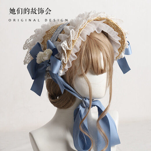 Beast Spring Lolita hat handmade Bonnet multi-color memory BNT original design pastoral style lolita straw hat women summer Wakacao color no limit on head circumference