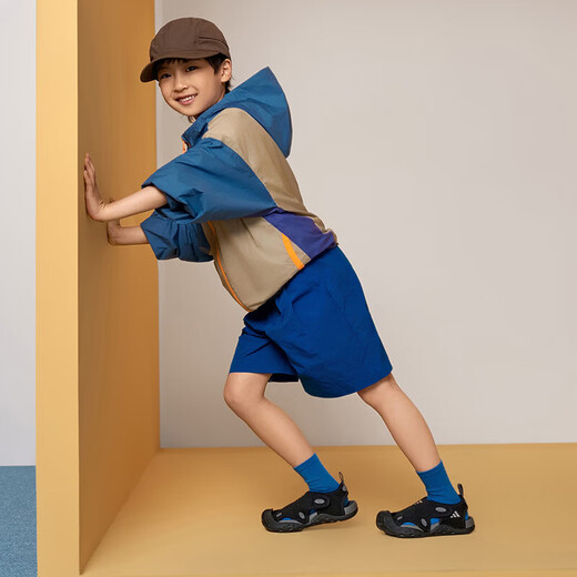 Adidas (adidas) children's shoes 26 new summer models for baby boys and children STARSTRIDE sandals mesh casual and comfortable sports shoes KI8906 KI8906 black/dark gray/metallic silver size 28/10k/foot length 16.5cm