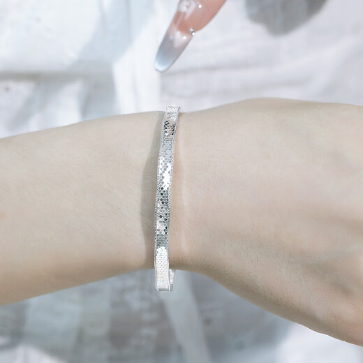 COISE platinum pt950 bracelet for women high-end crushed ice bracelet ins solid platinum bracelet birthday gift for wife and girlfriend sparkling scale platinum bracelet 54 rings