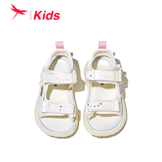 Red Dragonfly Girls Shoes 2026 Summer Children's Princess Shoes Soft Sole Breathable Beach Sandals Q62BL020 Beige 30