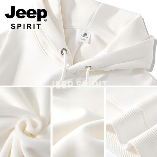JEEP SPIRIT Jeep hooded sweatshirt for men 2026 spring new loose trendy casual versatile jacket male student couple tops blue S 95-120 Jin Jin is equal to 0.5 kg