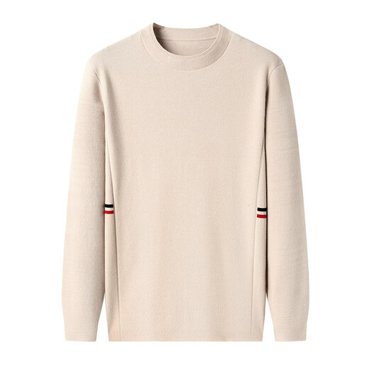 Armani (ARMANI) men's high-end round neck cardigan autumn and winter high-end bottoming sweater fashionable casual sweater black 3XL 185 (170/185Jin Jin equals 0.5 kg)