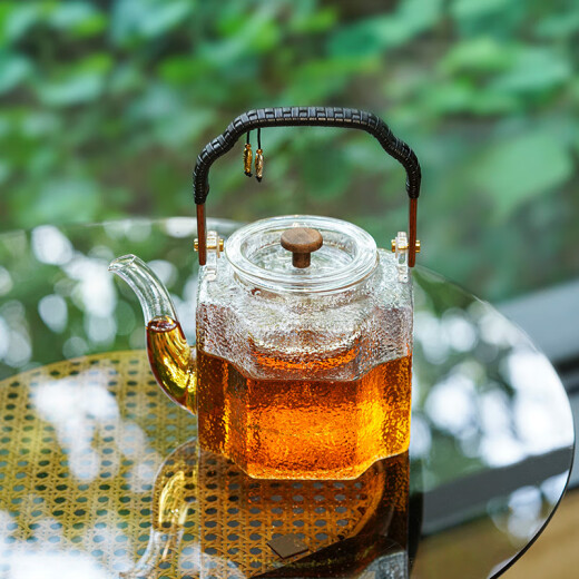 Yaji teapot Su window steaming two-purpose lifting kettle high temperature resistant kettle health pot black tea Pu'er tea brewing set 1300ml