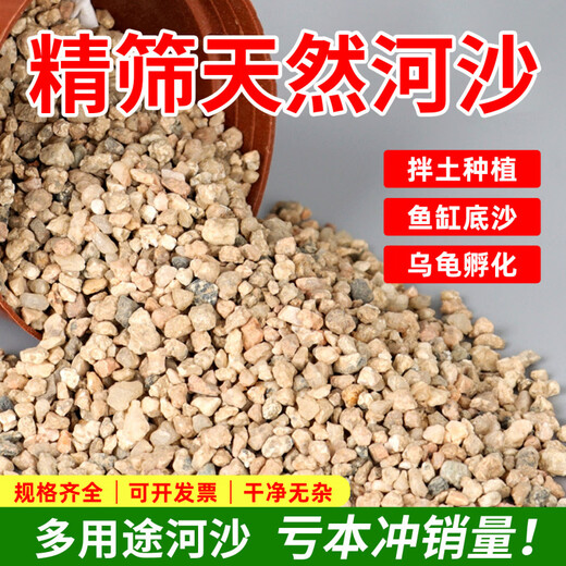 River sand finely screened coarse river sand succulent paving stone Clivia mixed with soil particles planting flower fish tank landscaping bottom sand 10Jin Jin is equal to 0.5kg packed 1-2CM finely screened pure red volcanic stone moisturizing and moisturizing