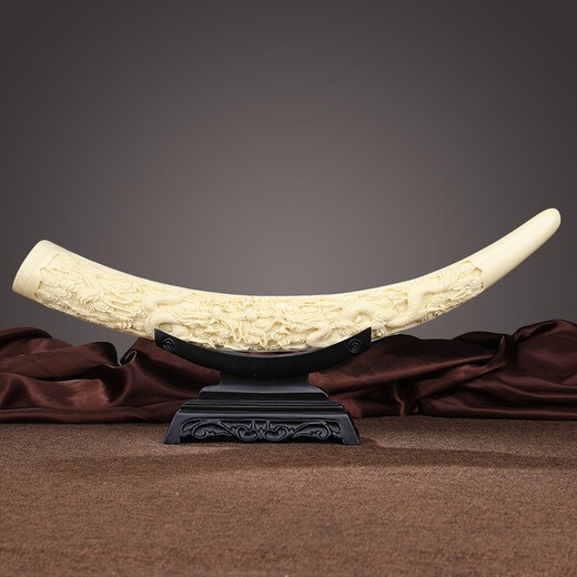 Xinda Warwick (xindhw) Chinese ivory ornaments modern simple simulation art TV cabinet living room wine cabinet entrance home craft decorations Double Dragon Ivory (medium size) 79*12*39 cm