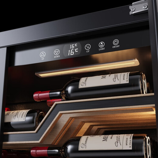 BAIKAILUN frequency conversion double-door red wine cabinet ultra-thin seamless embedded constant temperature wine cabinet villa light luxury liquor glass refrigerator office tea and wine display cabinet double-door fresh cabinet 2 meters丨seamless embedded丨single temperature丨French double door 127 bottles frequency conversion