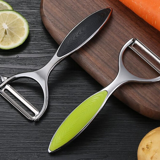 Multifunctional peeling knife, fruit peeling knife, apple peeling device, melon peeling device, kitchen potato household vegetable peeling knife artifact, black flat blade head single